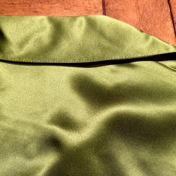 INC International Concepts Blouse Womens Sz 12 100% Silk Green 00.1=A0030 - Picture 10 of 16